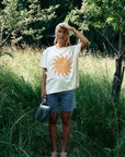 sustainable organic cotton t-shirt x hannah hofinger in sun haze