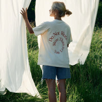 sustainable organic cotton t-shirt x hannah hofinger in live more
