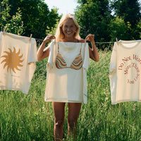 sustainable organic cotton t-shirt x hannah hofinger in bikini club