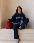 organic cotton trackpants in navy