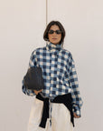 bomber cloud jacket in midnight vichy