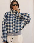 bomber cloud jacket in midnight vichy
