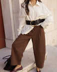 barrel soft trousers in expresso
