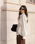 side tie shirt in bare