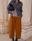barrel soft trousers in caramel