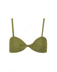 sustainable swimwear top aria olive green