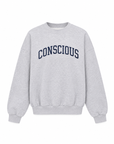 organic cotton conscious sweatshirt in light grey