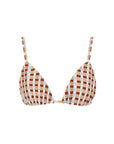 sustainable swimwear top triangle sun grid
