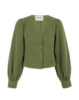 eli denim top green