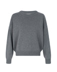 recycled cotton knitwear sweater in light grey