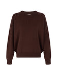 recycled cotton knitwear sweater in brown