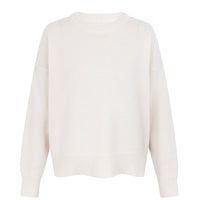 recycled wool knitwear sweater in off-white