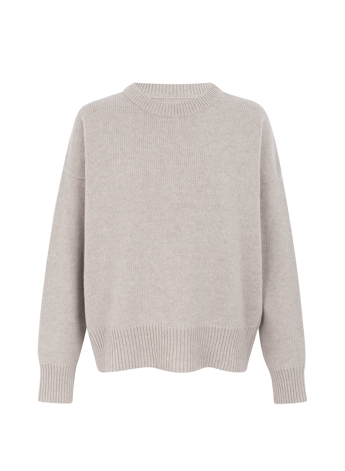 recycled wool knitwear sweater in light grey – Conscious the label