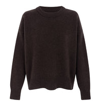 recycled wool knitwear sweater in brown