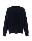 recycled wool knitwear sweater in navy