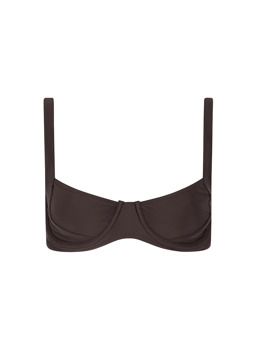 sustainable swimwear top chloe terra noir