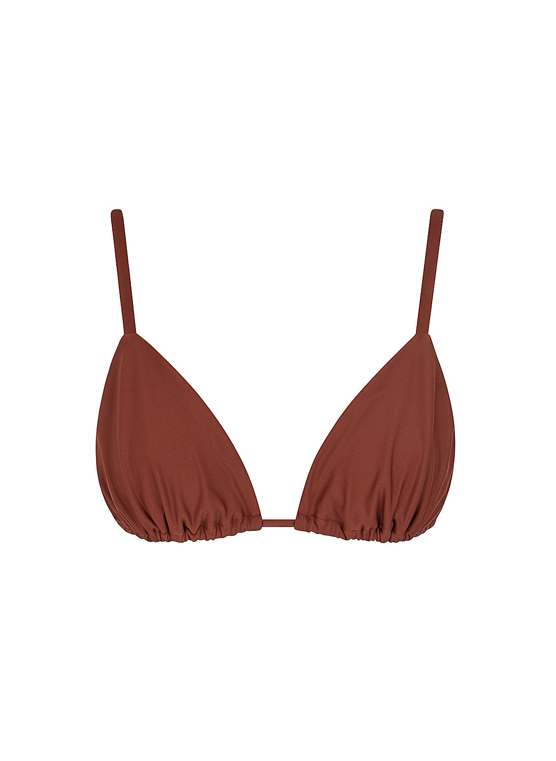 sustainable swimwear top triangle bronzed dusk