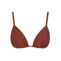 sustainable swimwear top triangle bronzed dusk