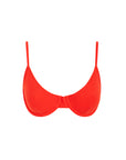 sustainable swimwear top eva red orange