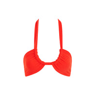 sustainable swimwear top allera red orange