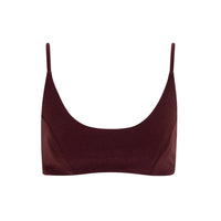 sustainable swimwear top zoe wine