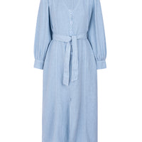 eli linen dress sky