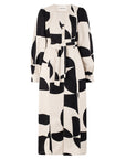 eli denim dress print b&w