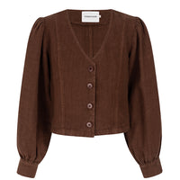 eli linen top clay brown