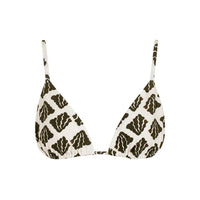 sustainable swimwear top triangle algea print