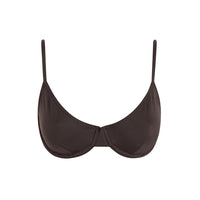 sustainable swimwear top eva chocolate