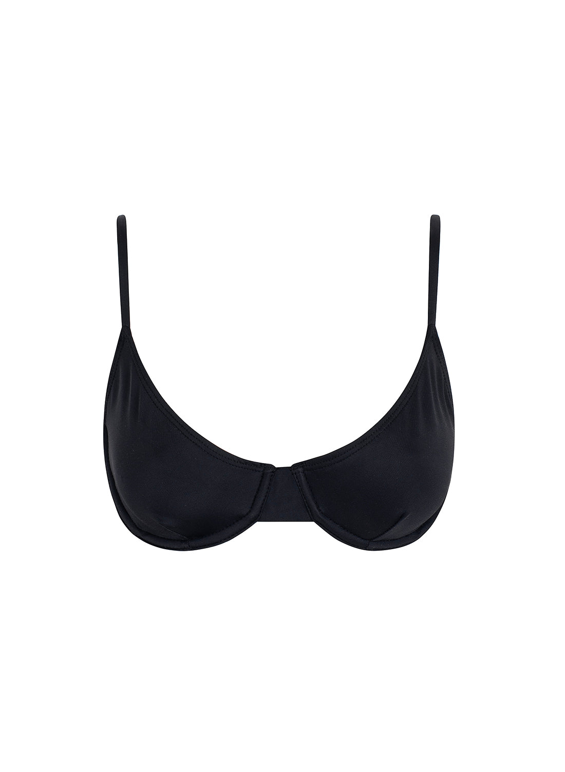 sustainable swimwear top eva full black