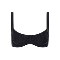 sustainable swimwear top chloe noir textured