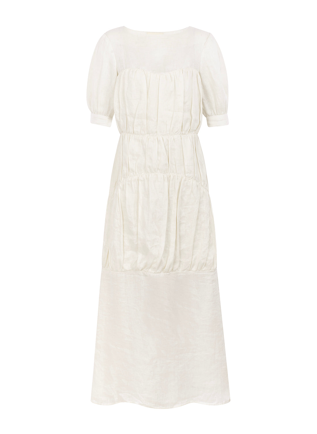 knee length dresses for ladies cora linen dress shell – Conscious the label