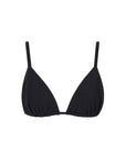sustainable swimwear top triangle noir textured
