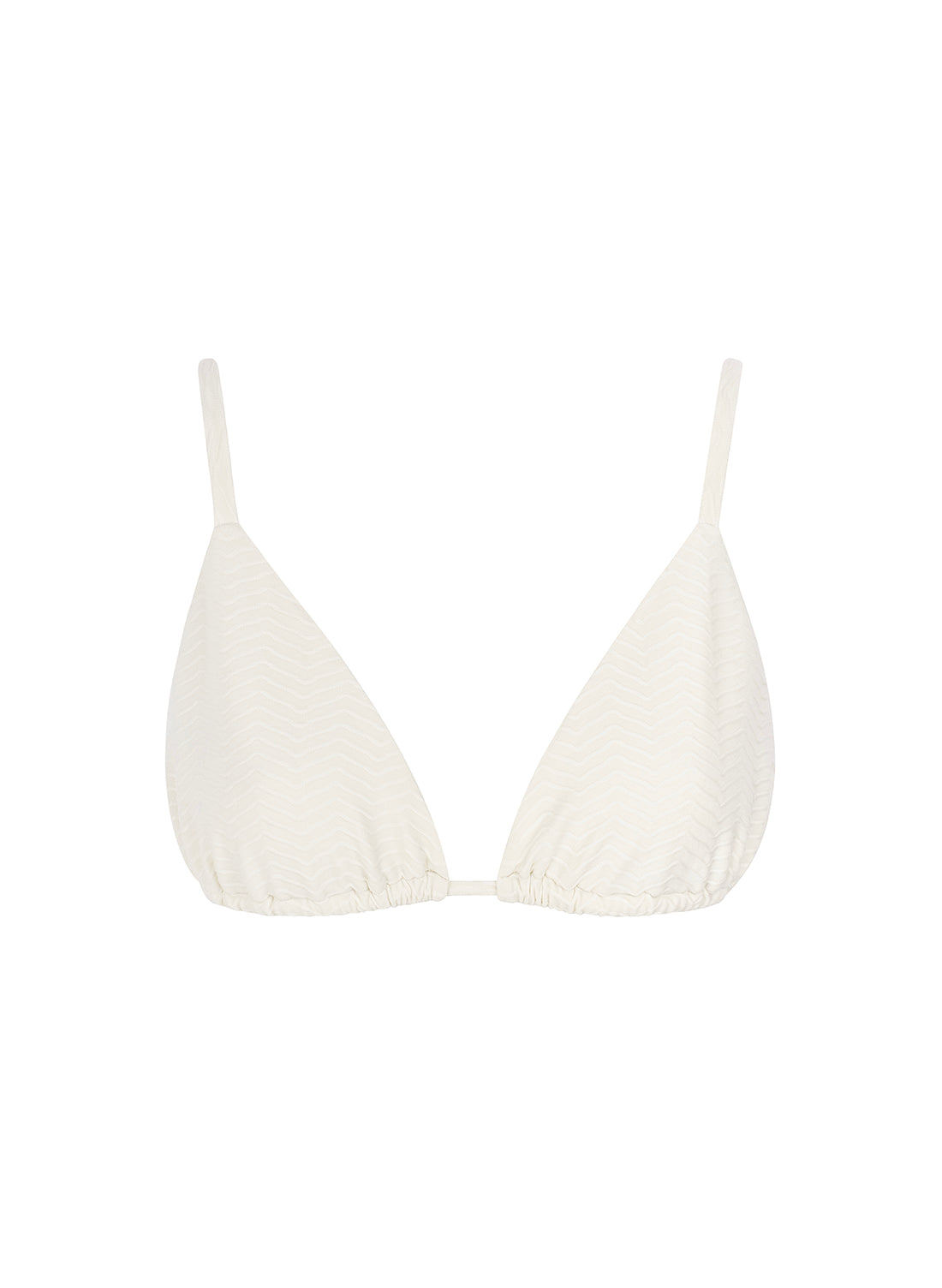 sustainable swimwear top triangle bare textured