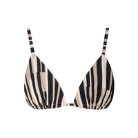 sustainable swimwear top triangle earth lines