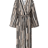 linen kimono earth lines