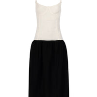 linen dress bare earth/noir