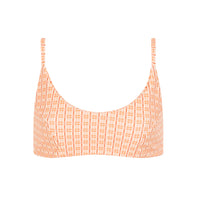 sustainable swimwear top zoe x hannah hofinger in peachy bum
