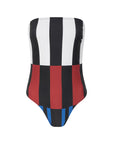 conscious x sienna sustainable swimwear swimsuit midnight stripes