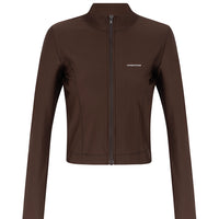 recycled ACTIVE zip jacket in brown