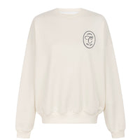 organic cotton sweatshirt in off-white