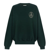 organic cotton sweatshirt in dark green