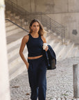 organic cotton trackpants in navy