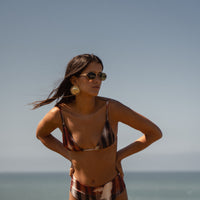 sustainable swimwear top triangle earth blend