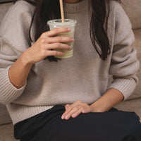 recycled wool knitwear sweater in light grey