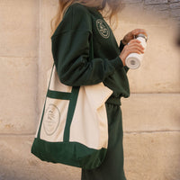 organic cotton sweatshirt in dark green