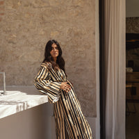 linen kimono earth lines