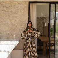 linen kimono earth lines