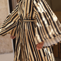 linen kimono earth lines